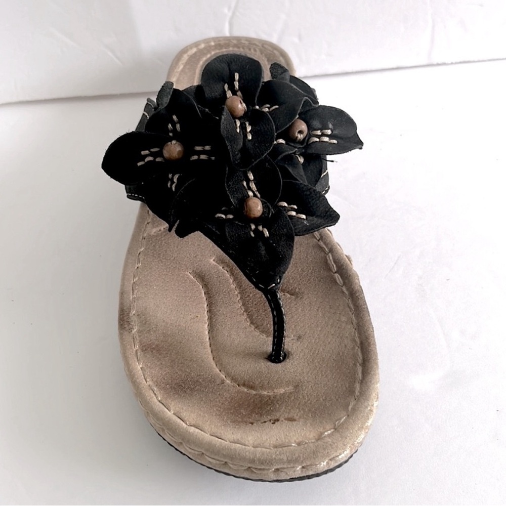 CLARKS Artisan Women’s Leather Sandals Slides Slip Ons Platform Shoes Size 11M - Picture 2 of 5